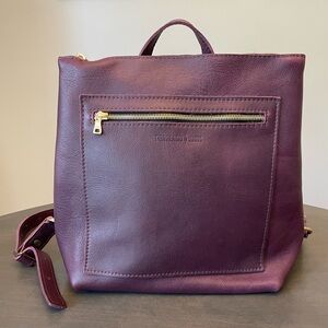 Portland Leather AP Plum Tote Backpack